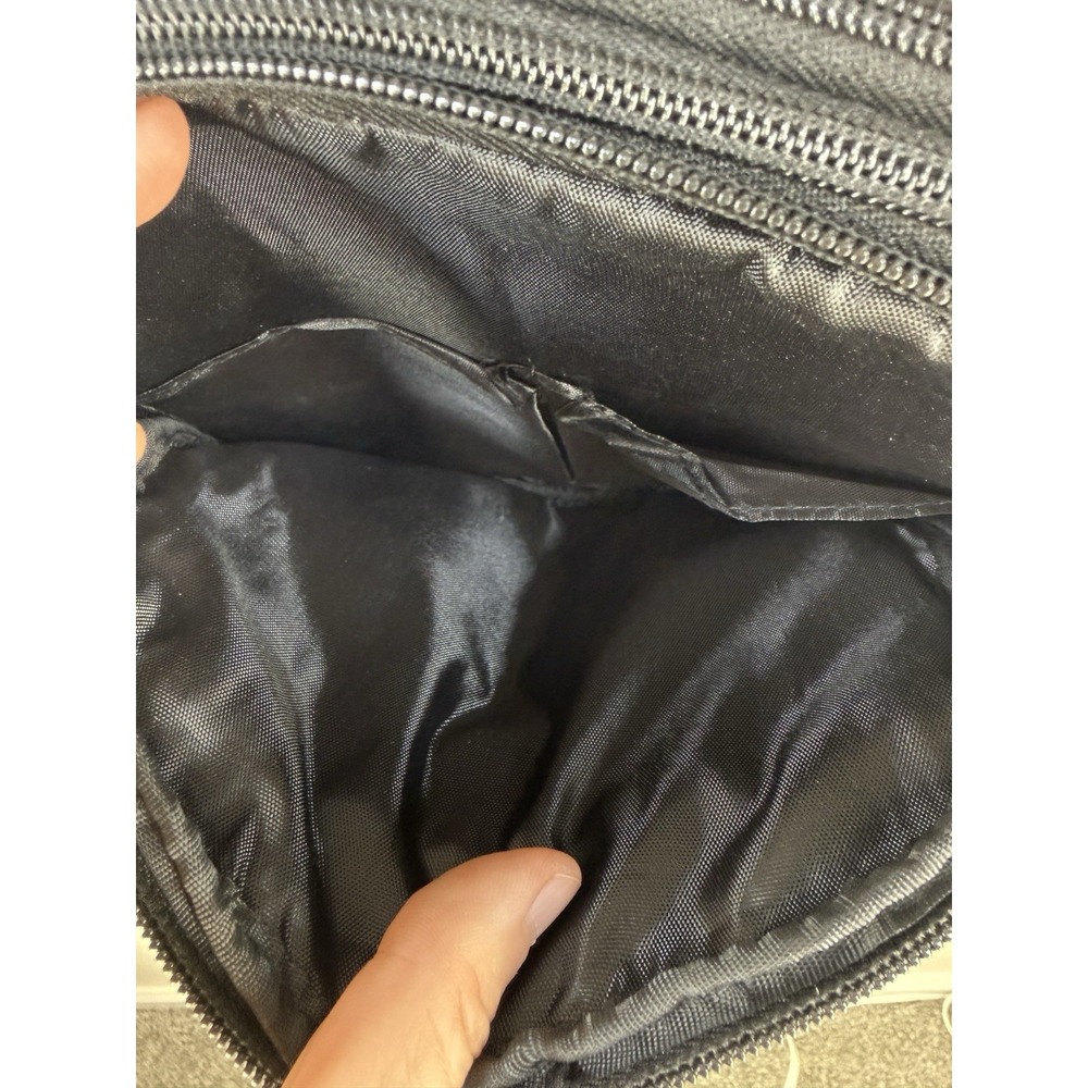 Multi Sac Bag Crossbody Purse Black 9x9 Zipper Closures Multiple Pockets EUC - Picture 6 of 13